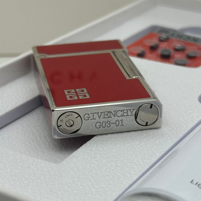 Givenchy Style Luxury Lighter – Red & Silver Edition