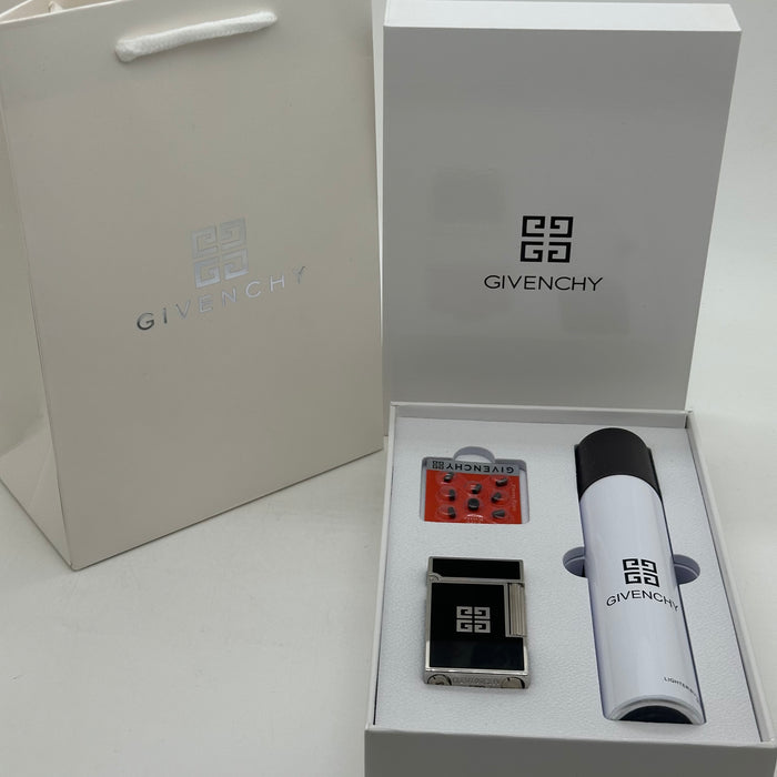 Givenchy Style Luxury Lighter – Silver & Black Edition