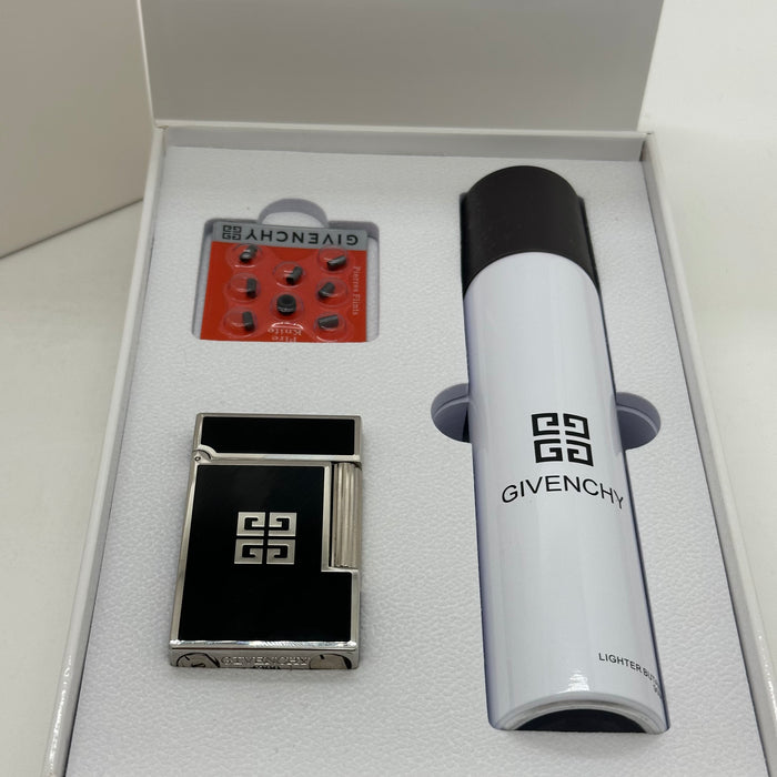 Givenchy Style Luxury Lighter – Silver & Black Edition