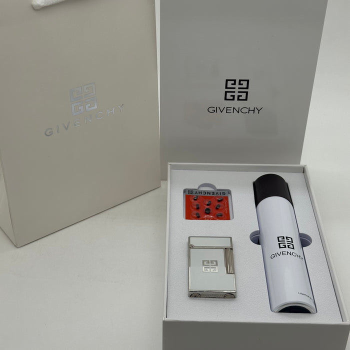 Givenchy Style Luxury Lighter – White Silver Edition