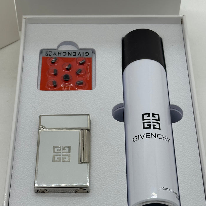 Givenchy Style Luxury Lighter – White Silver Edition