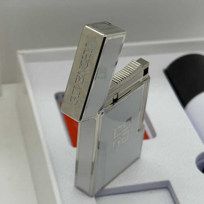 Givenchy Style Luxury Lighter – White Silver Edition