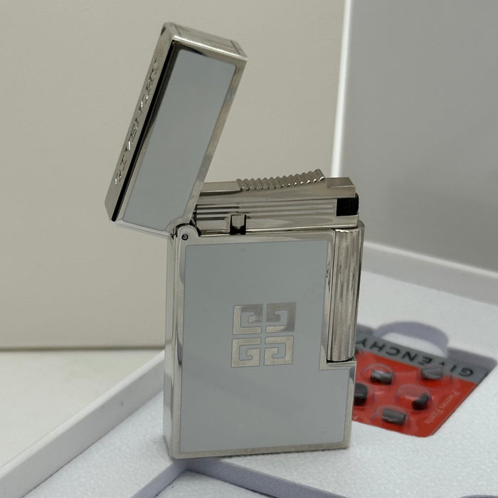 Givenchy Style Luxury Lighter – White Silver Edition