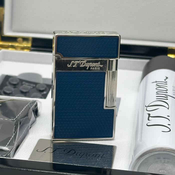 S.T. Dupont Luxury Lighter Gift Set – Blue Lacquer Edition (Made in France)