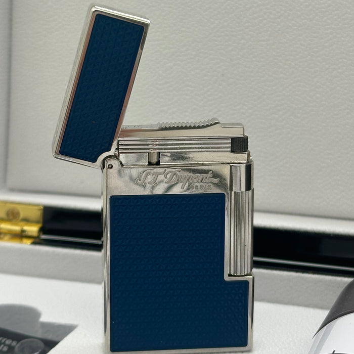 S.T. Dupont Luxury Lighter Gift Set – Blue Lacquer Edition (Made in France)