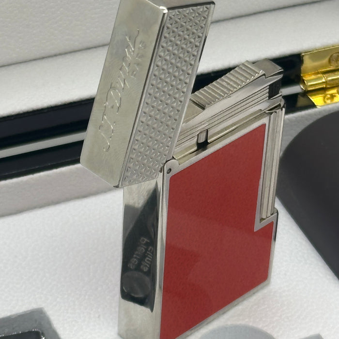 S.T. Dupont Luxury Lighter Gift Set – Red Lacquer Edition (Made in France)