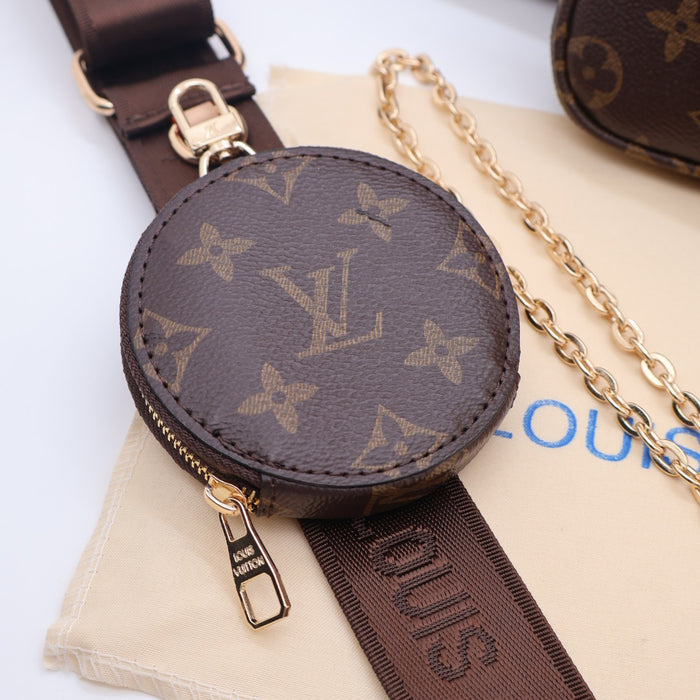 Louis Vuitton Multi Pochette Accessoires in Monogram Canvas with Gold Chain