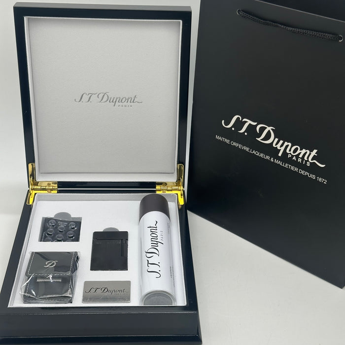 S.T. Dupont Luxury Black Lighter – Matte Edition (Made in France)