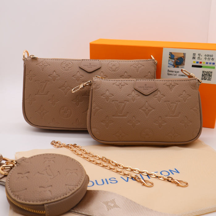 Louis Vuitton Multi Pochette Accessoires in Monogram Canvas with Gold Chain