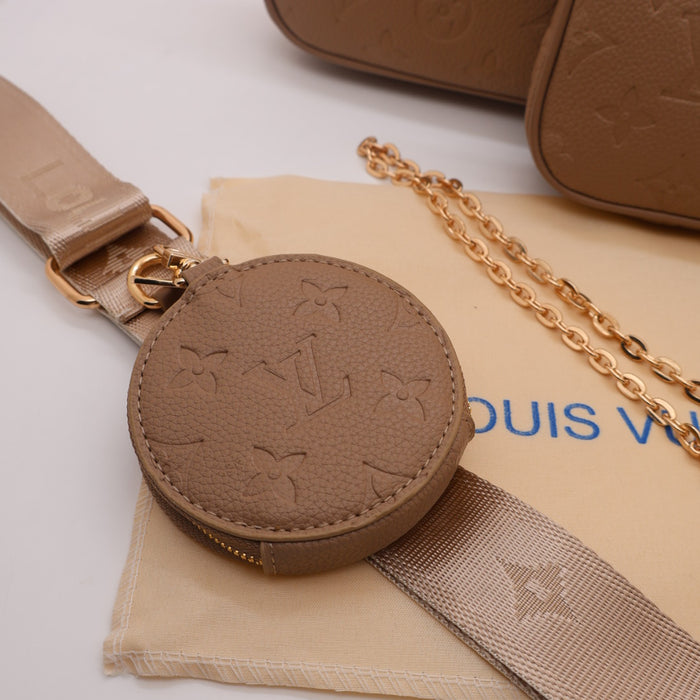 Louis Vuitton Multi Pochette Accessoires in Monogram Canvas with Gold Chain