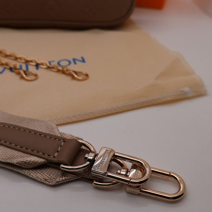 Louis Vuitton Multi Pochette Accessoires in Monogram Canvas with Gold Chain