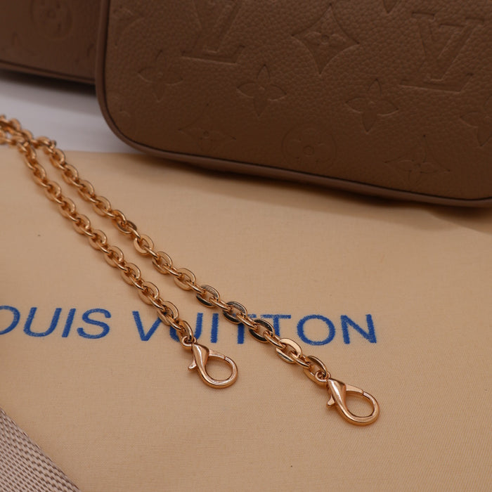 Louis Vuitton Multi Pochette Accessoires in Monogram Canvas with Gold Chain