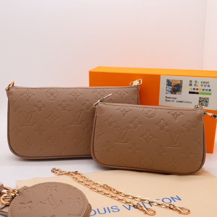Louis Vuitton Multi Pochette Accessoires in Monogram Canvas with Gold Chain