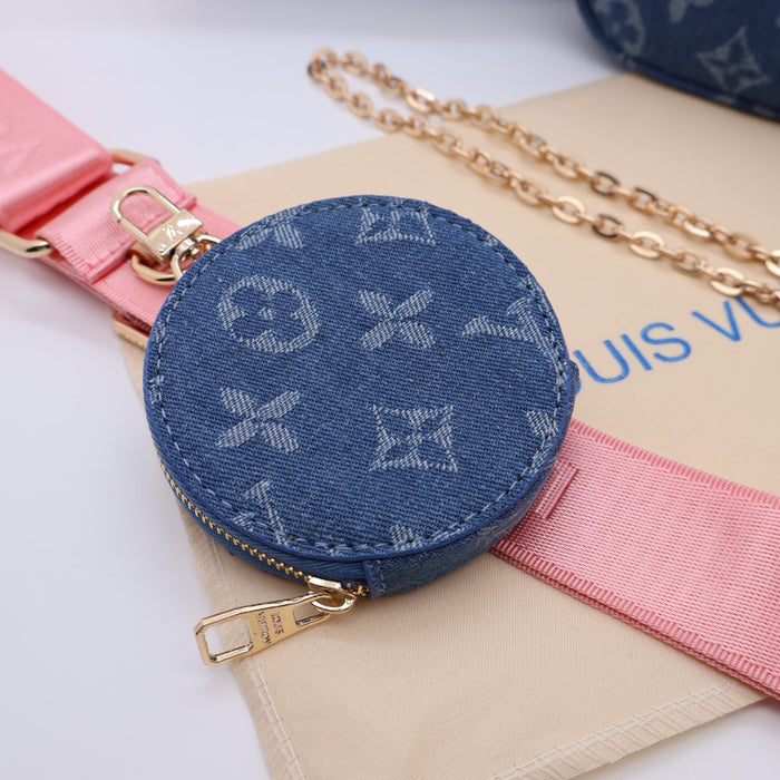 Louis Vuitton Multi Pochette Accessoires in Monogram Canvas with Gold Chain