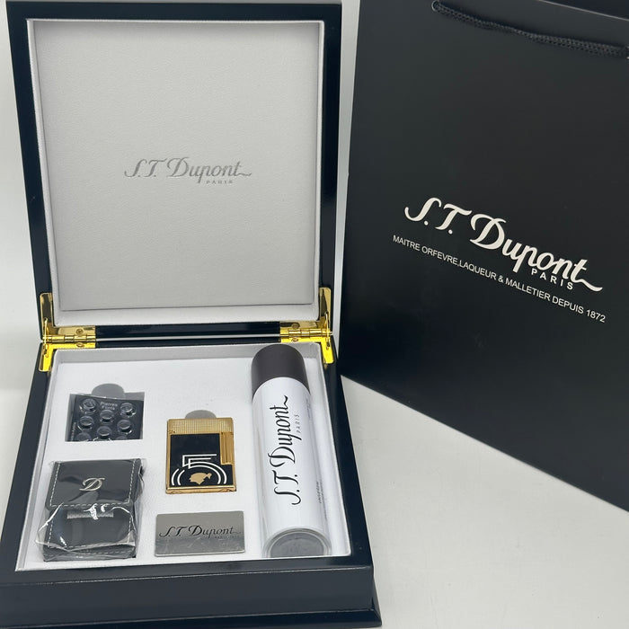 S.T. Dupont Gold Limited Edition “Number 5” Lighter – Iconic Design (Full Set)