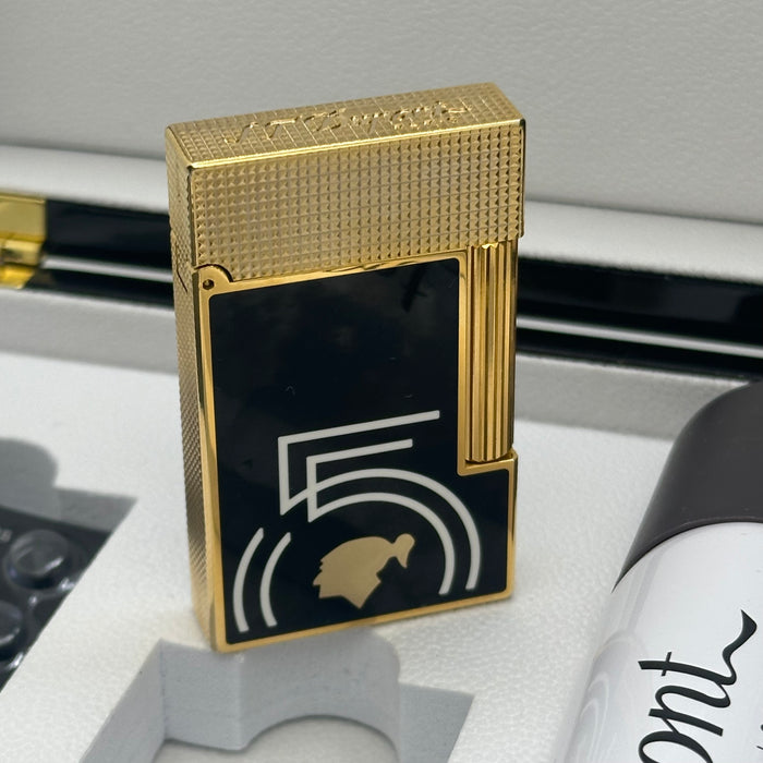 S.T. Dupont Gold Limited Edition “Number 5” Lighter – Iconic Design (Full Set)