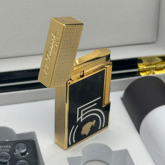 S.T. Dupont Gold Limited Edition “Number 5” Lighter – Iconic Design (Full Set)