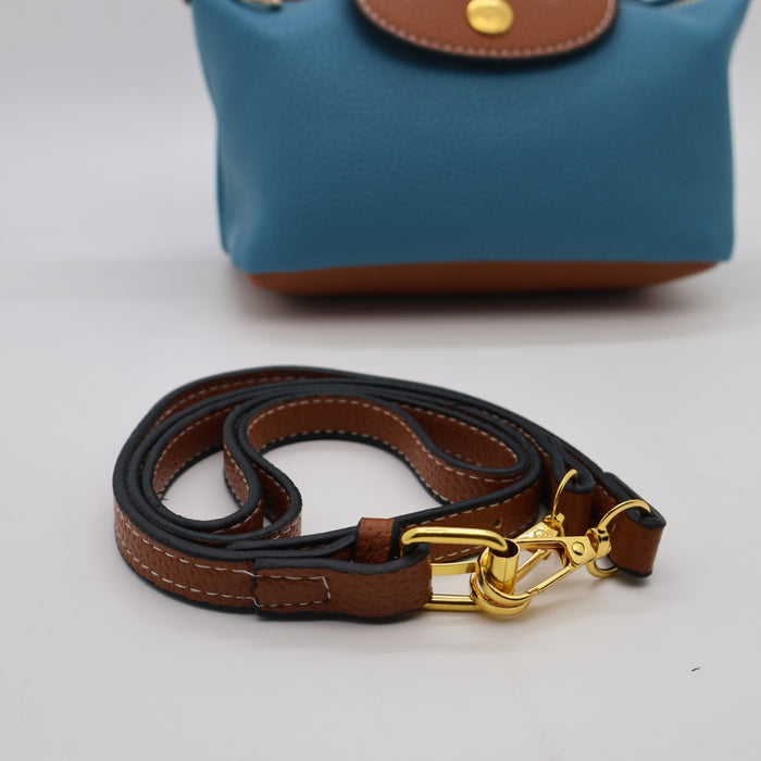 Longchamp Le Pliage Cuir Small Top Handle Bag & Tan Leather