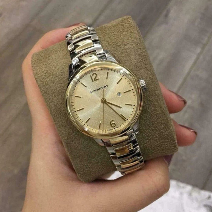 Burberry Two-Tone Beige Dial Women Watch - BU10118 - Authentic