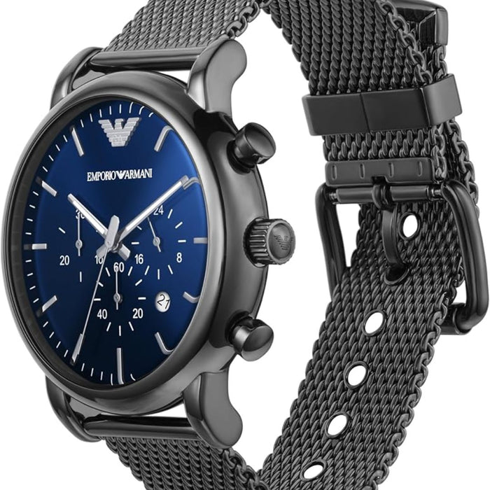 Emporio Armani Men's Chronograph Gunmetal Stainless Steel Watch - AR1979 authentic