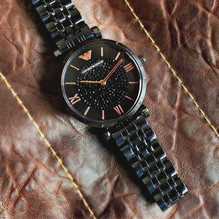 Emporio Armani Analog Black Dial Women's Watch-AR11245 - Authentic
