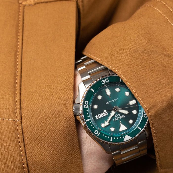 Seiko 5 Sports Automatic Green Dial Men’s Watch - Seiko SRPD61K1 - Authentic