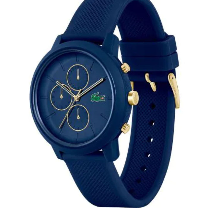 Lacoste Men's Analogue Quartz Watch with Silicone Strap Navy Blue 2011248 - Authentic