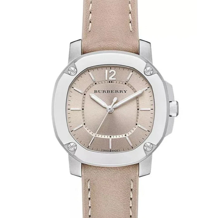 Burberry Beige Dial Women's Watch – Square Steel Case BBY1700 - Authentic