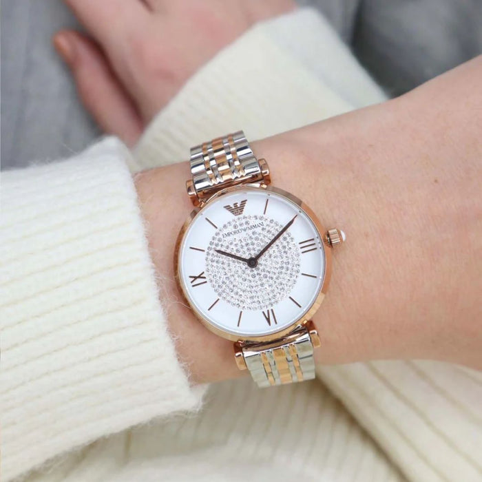 Emporio Armani Women's Two-Hand Two-Tone Stainless Steel Watch - AR1926 - Authentic