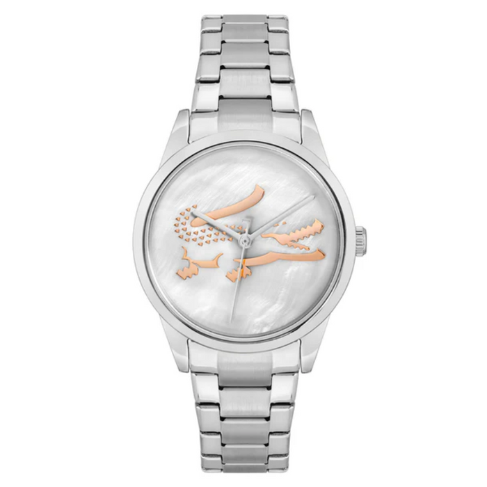 Lacoste Stainless Steel Grey Mother of Pearl Dial Women's - 2001214 - Authentic