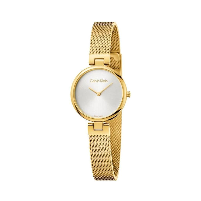 Calvin Klein Minimal Mesh Gold Women Watch - K8g23526 - Authentic