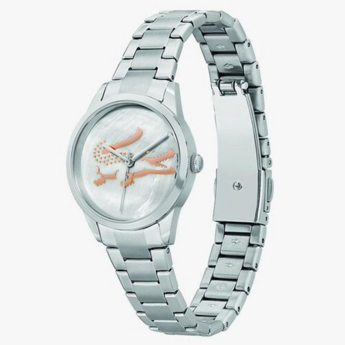 Lacoste Stainless Steel Grey Mother of Pearl Dial Women's - 2001214 - Authentic