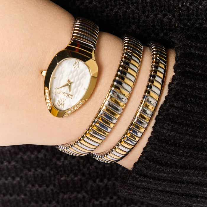 Women JC1L224M0065 Stainless Steel Analog Watches, Gold/Silver - Authentic (S)