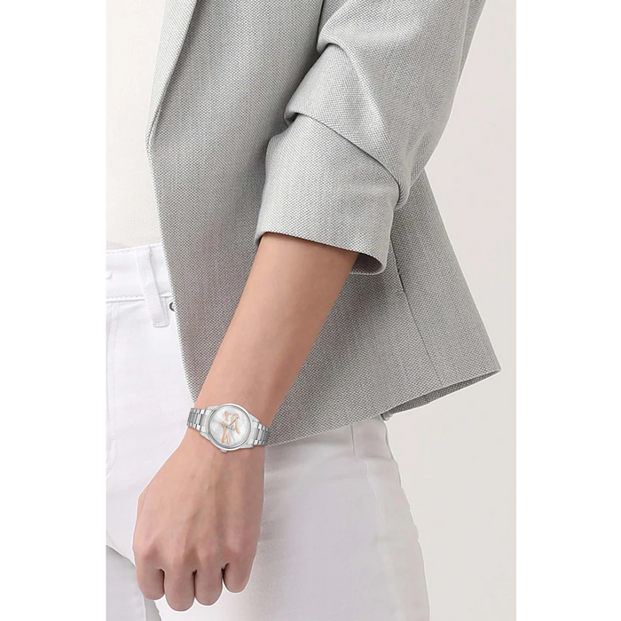 Lacoste Stainless Steel Grey Mother of Pearl Dial Women's - 2001214 - Authentic