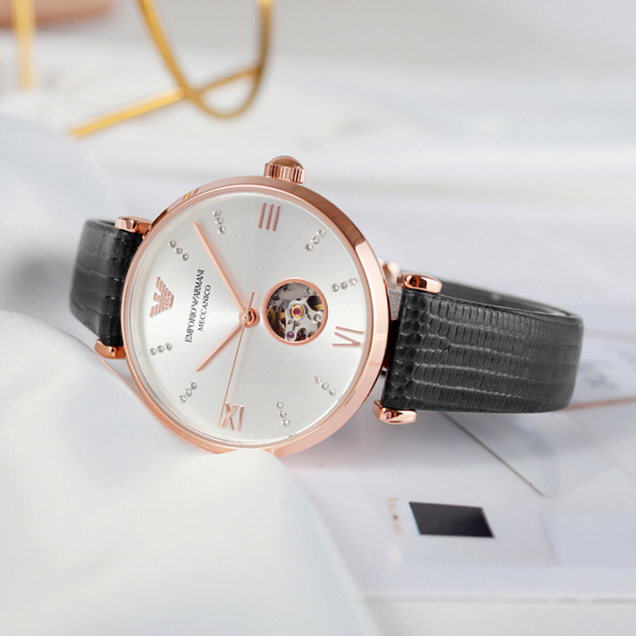 Emporio Armani Ladies Watch Gianni T-Bar AR60047 - Authentic