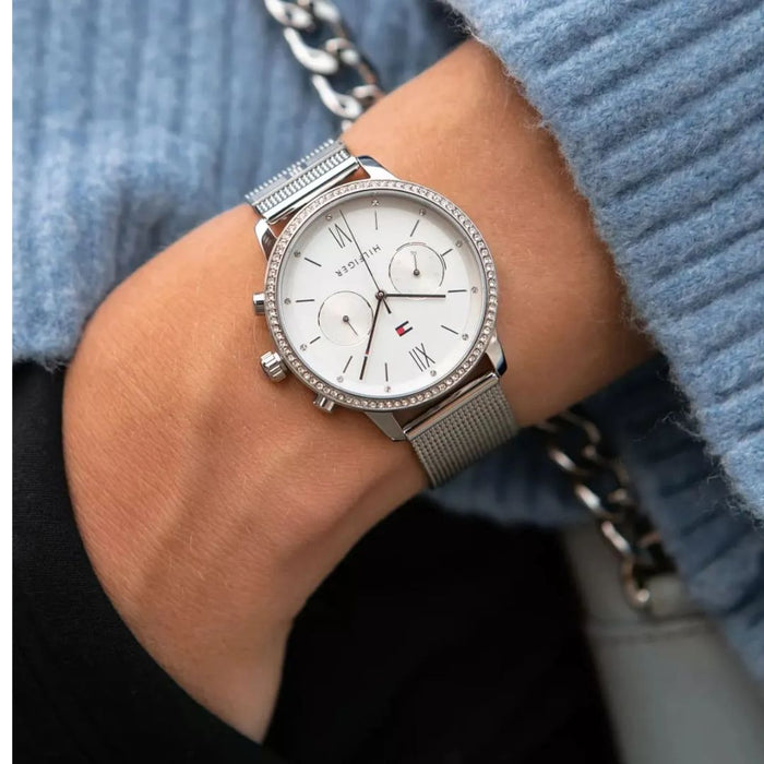 Tommy Hilfiger Blake Silver Mesh Ladies Multi-function Watch - 1782301