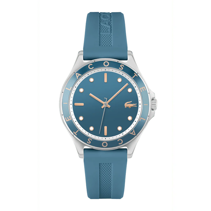 Lacoste Women's Light Blue Dial Blue Silicone Watch - 2001267 - Authentic