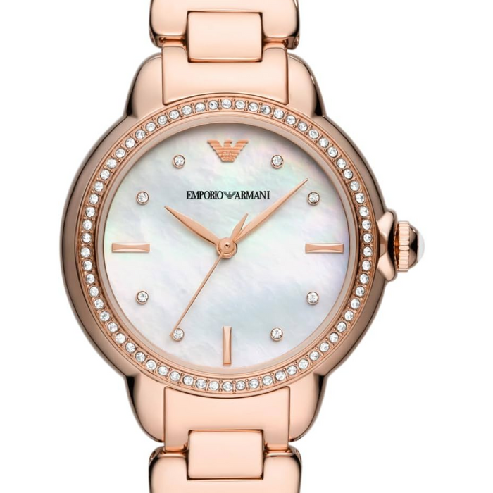 Emporio Armani Women's Sustainable Rose Gold Analog Mia Watch AR11523