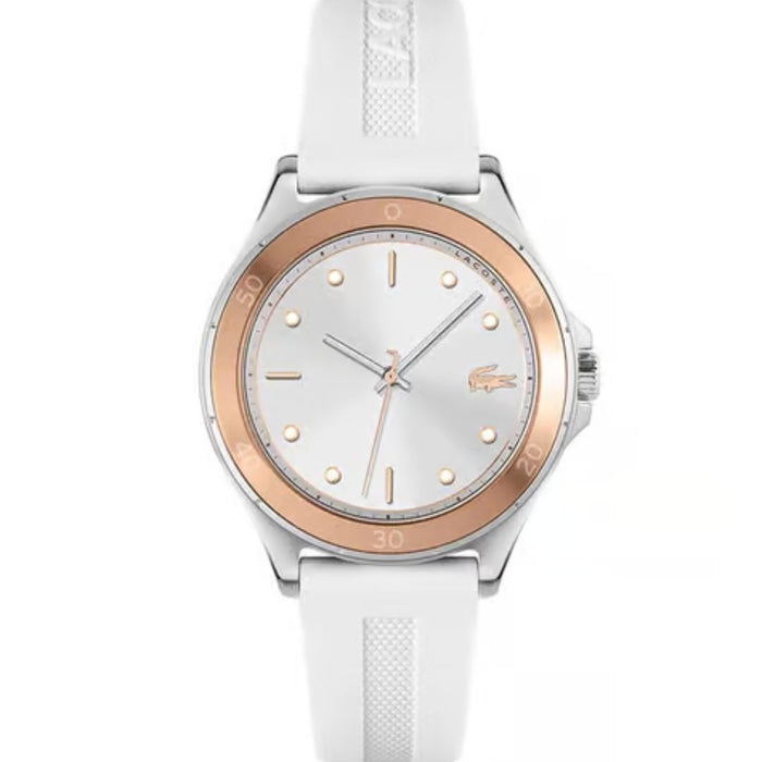 Lacoste Silicone White Dial Women's Watch - 2001225 - Authentic