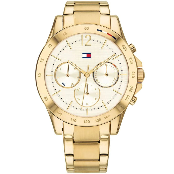 Tommy Hilfiger Women's Quartz Watch 1782195 Stainless Steel Gold Dial - Authentic