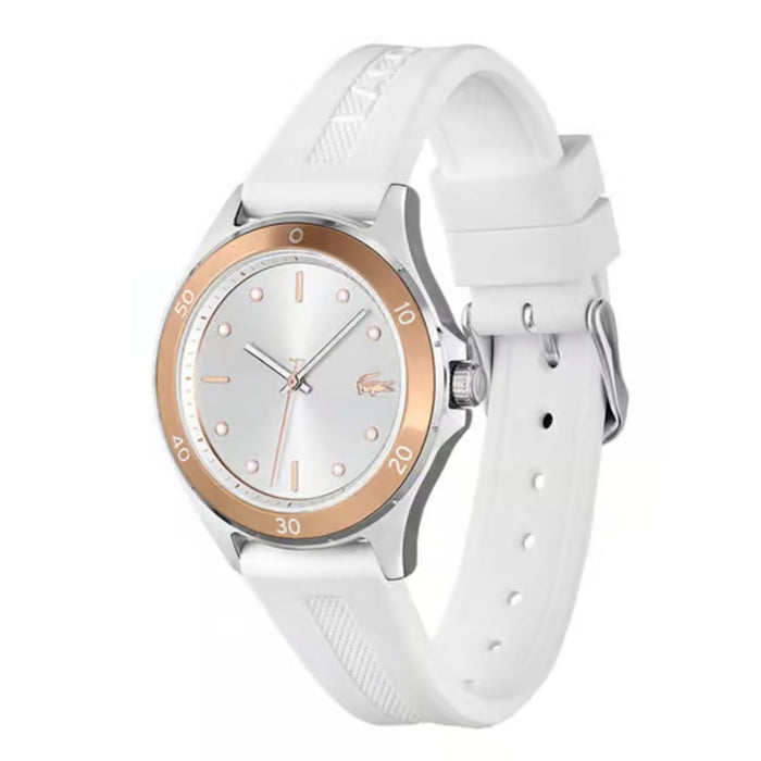 Lacoste Silicone White Dial Women's Watch - 2001225 - Authentic