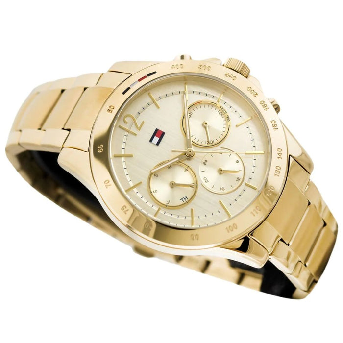 Tommy Hilfiger Women's Quartz Watch 1782195 Stainless Steel Gold Dial - Authentic