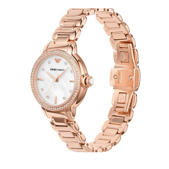 Emporio Armani Women's Sustainable Rose Gold Analog Mia Watch AR11523