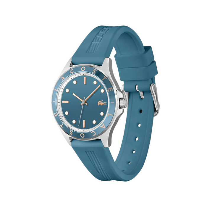 Lacoste Women's Light Blue Dial Blue Silicone Watch - 2001267 - Authentic