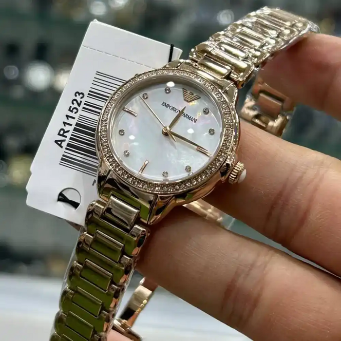 Emporio Armani Women's Sustainable Rose Gold Analog Mia Watch AR11523