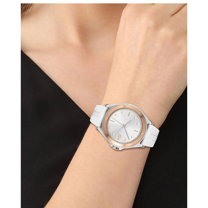 Lacoste Silicone White Dial Women's Watch - 2001225 - Authentic
