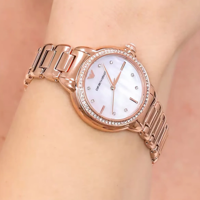 Emporio Armani Women's Sustainable Rose Gold Analog Mia Watch AR11523