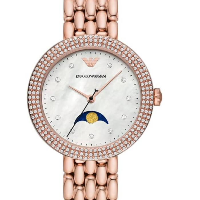 Emporio Armani Rosa Analog Mother of Pearl Dial Women's Watch-AR11462 - Authentic