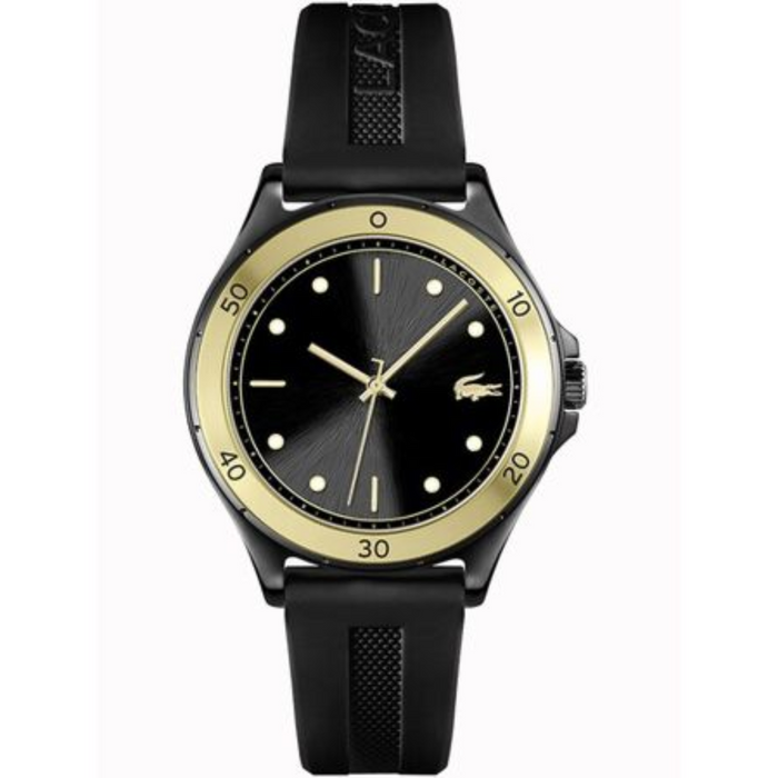 Lacoste Swing Black Silicone Women's Watch - 2001223 - Authentic