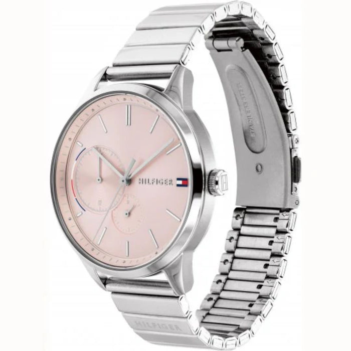 Tommy Hilfiger Brooke Pink Dial Silver Steel Strap Watch for Women - 1782020 - Authentic